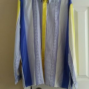 Men's Gianni Versace, 100% silk button down shirt